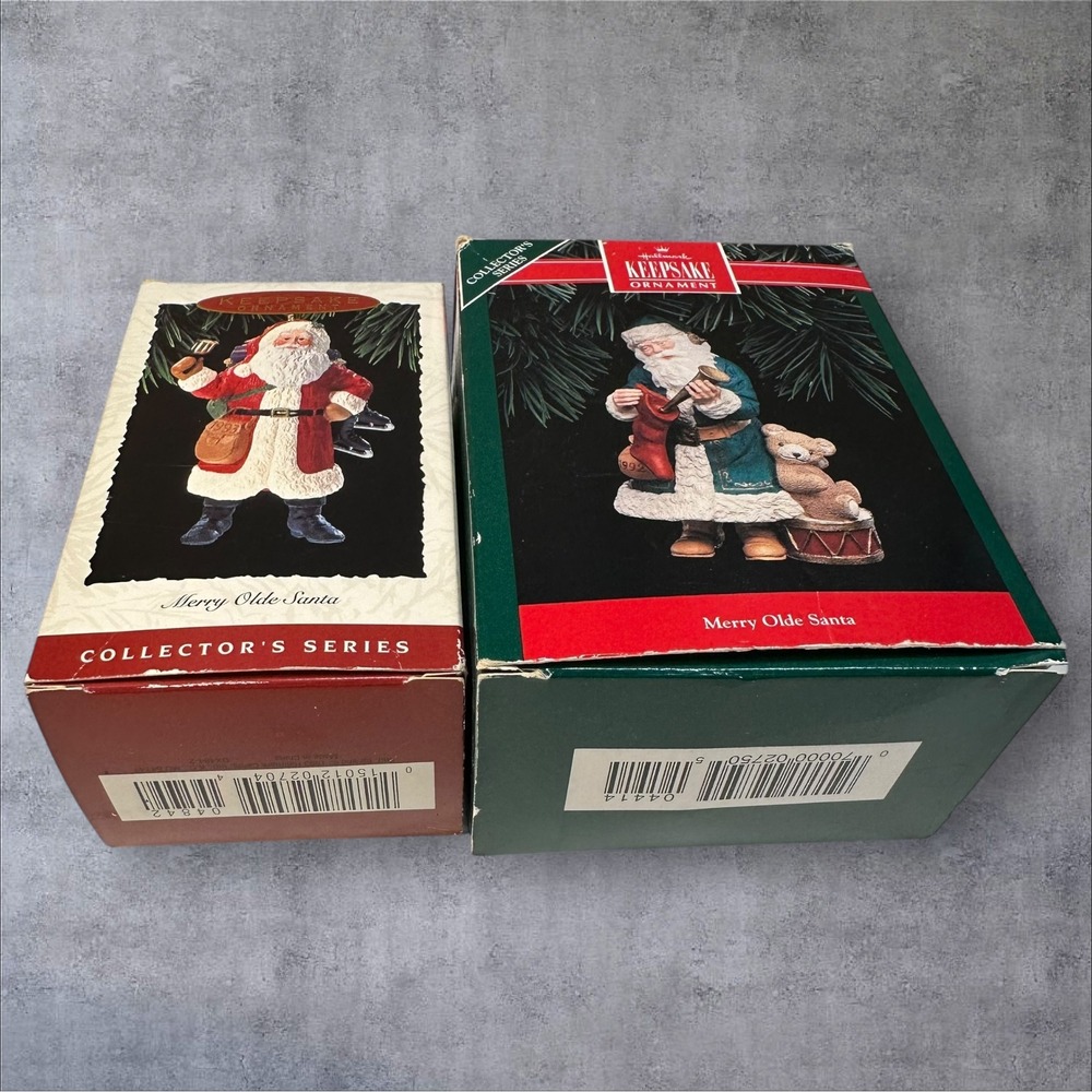 Hallmark Keepsake Merry Olde Santa Ornaments 1992 & 1993 w/ Boxes Lot of 2 - Picture 14 of 15
